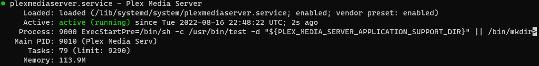 Plex-Status